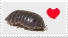 roly poly stamp with a heart