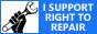 "I support right to repair" blinkie