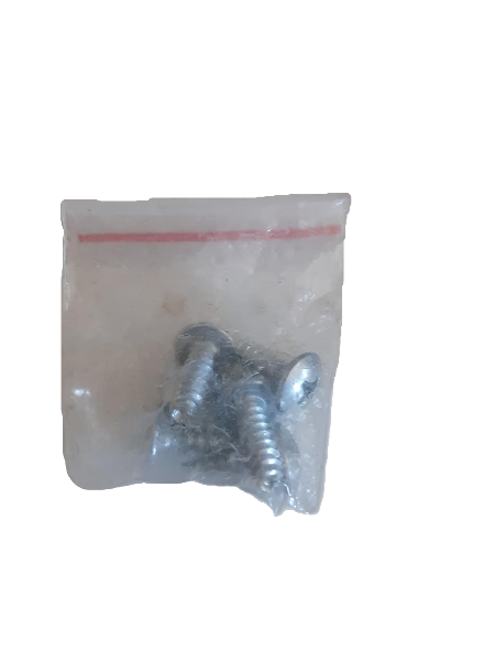 small plastic bag with screws in it
