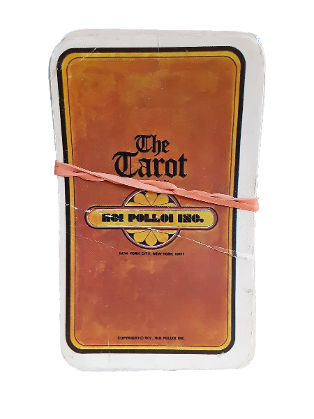tarot cards with rubber band around them